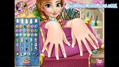 frozen games anna nails spa youtube