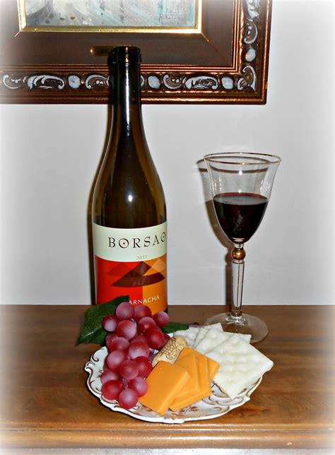 Fake Wine Set Borsao Bottle Glass Cheese And By Fakefooddecor