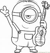 Minions Minion Coloring4free Coloringpages101 Getcolorings sketch template