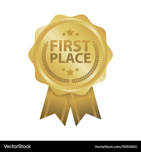 place win gold badges royalty  vector image