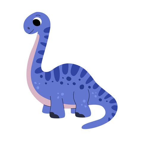 cute baby brontosaurus dinosaur jurassic reptiles childish