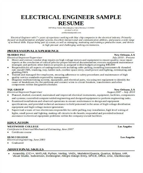 undergraduate resume template   fresher engineer resume