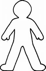Outline Template Clipart Body Person Preschool Blank Clip Kids Printable Templates Choose Board Library sketch template