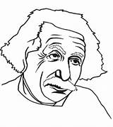 Einstein Albert Coloring Pages Easy Cartoon Kids Popular Library Clipart sketch template