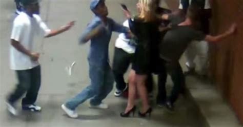 terrifying moment gang of thugs batter couple outside nightclub
