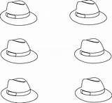 Hats Coloring Book Clker Clip Large sketch template