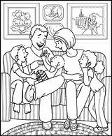 Coloring Family Living Room Coloringpagesfortoddlers sketch template