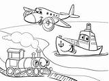 Transportation Pages Coloring Land Getdrawings sketch template