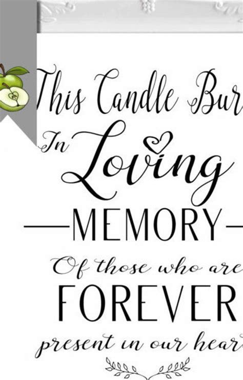 candle burns  loving memory wedding sign memorial wedding