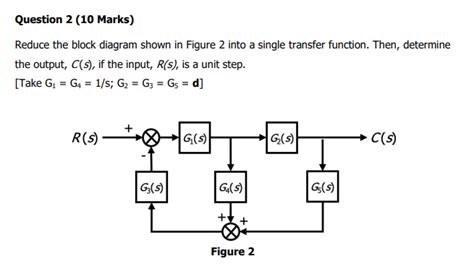 solved question 2 10 marks reduce the block diagram shown