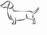 Dachshund Dog Drawing Clipart Outline Doxie Dachshunds Silhouette Tattoo Drawings Coloring Dogs Sausage Line Wiener Daschund Tattoos Pages Teckel Weenie sketch template