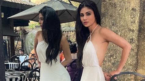 Mouni Roy Sizzles In White Backless Dress In New Pictures From Sri