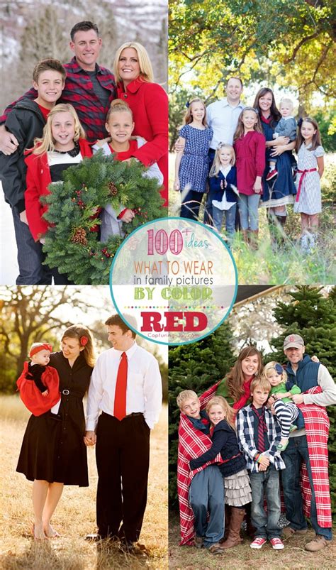 family picture outfits  color series red capturing joy  kristen