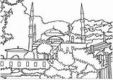 Monumentos Mundo Mosquee Verdure Monuments Mosque Edificios Mezquita Mosquée Coloriages sketch template