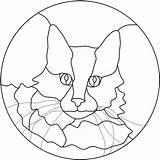 Stained Glass Patterns Cat Animal Template Templates Mosaic Coloring Pattern Shapes Cut Animals Outline Window Coon Painting Designs Fish Print sketch template