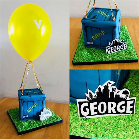 Ps4 Fortnite Supply Drop Cake With Coconut Grass Effect