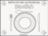 Placemat Ramadan Bismillah Eid Karima Arabic Kleurplaten sketch template