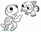 Nemo Coloring Squirt Finding Pages Disneyclips sketch template