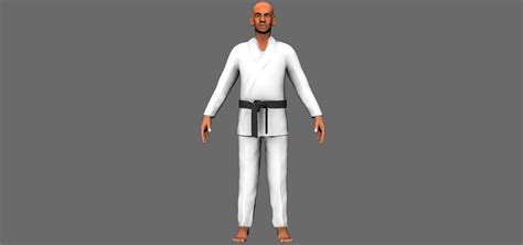 character karate 3d cgtrader