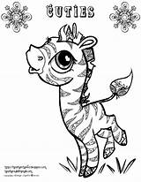 Coloring Pages Cuties Printable Cute Lps Zebra Kids Baby Animal Color Creative Adult Colouring Pg Print Dolphin Unicorn Clipart Drawings sketch template