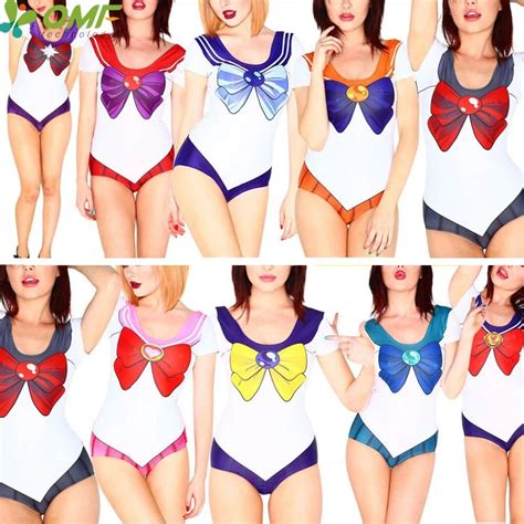 Sailor Moon Swimsuits Women S Multicolor Sailor Crystal Cosplay