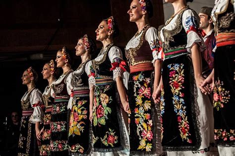 kolo serbian national dance ensemble traditional fashion traditional dresses folklore folk