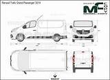 Renault Trafic Passenger Blueprints Disegno Visita Auswählen sketch template