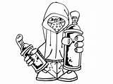 Graffiti Gangster Cartoon Drawing Spray Characters Draw Character Drawings Paint Cholo Cool Sketch Monster Clipart Ghetto Cans Gta Simple Gangsta sketch template