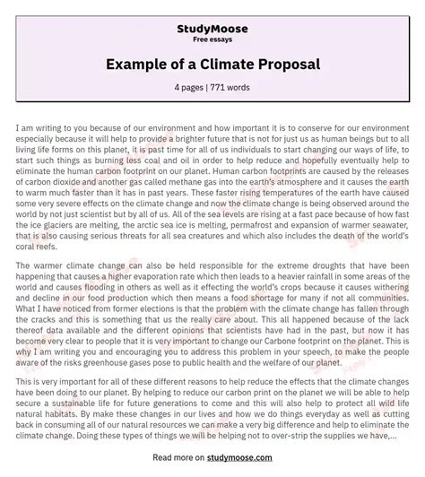 climate proposal  essay
