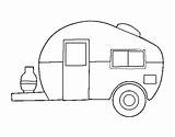Camper Caravana Caravan Caravane Desenho Colorear Disegno Dibuix Acolore Stampare Dibuixos Coloringcrew Coloritou sketch template