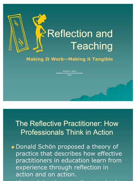 reflection  teaching  reflective practice change
