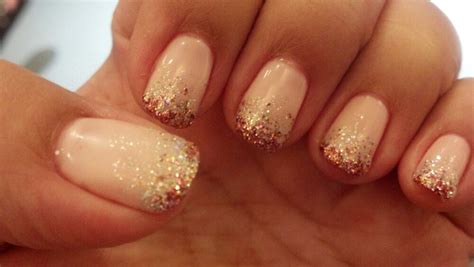 gel nails   rachel today pink  glitter simple  pretty