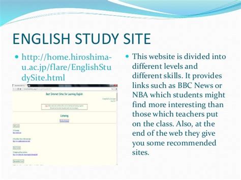 recommended websites  learn english