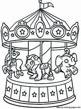 Coloring Pages Carnival Carousel Round Go Merry Food Summer Sheets Printable Drawing Colouring Color Kids Book Getcolorings Google Circus Search sketch template