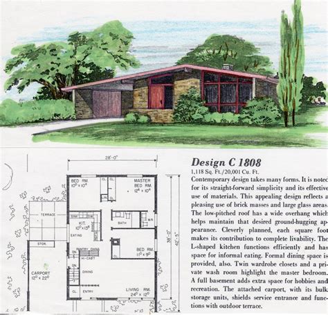 mid century modern house architectural plans modern house plans mid century modern house