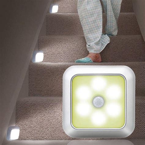 slimme nachtlamp met bewegingssensor binnen lamp led licht werkt op batterijen inclusief
