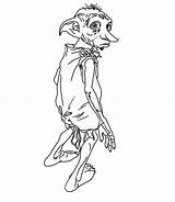 Dobby Potter Harry Coloring Pages Printable Sheet Elf Popular Scribblefun sketch template