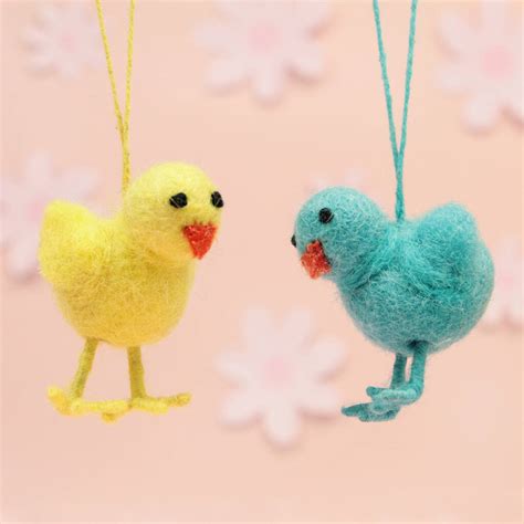 pastel mini chick hanging decoration by postbox party