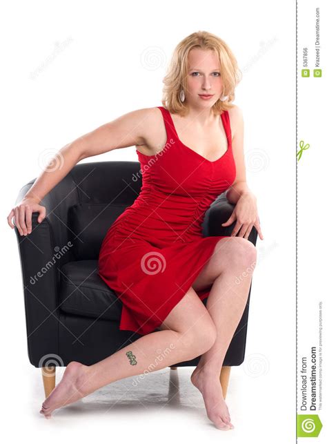 sexy blonde in pin up pose royalty free stock image