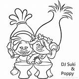 Trolls Suki Poppy Xcolorings sketch template