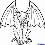 Gargoyle Coloring Pages Draw Gargoyles Drawing Step Drawings Tattoo Dragoart Line Halloween Printable Sketch Gothic Imgs Steps Stencil Dragon Fantasy sketch template