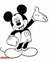 Coloring Mickey Pages Mouse sketch template