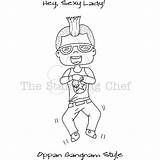 Gangnam sketch template