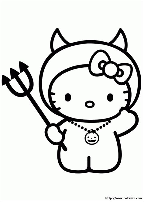 kitty halloween coloring pages coloring home