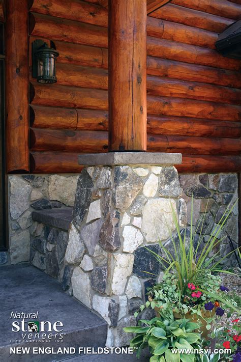 new england fieldstone log house 1 natural stone