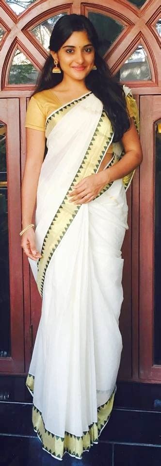 niveda thomas in set saree malayalam actress photos ~ actress rare photo gallery