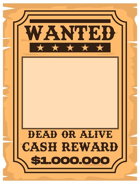 wanted poster template printable customize  print