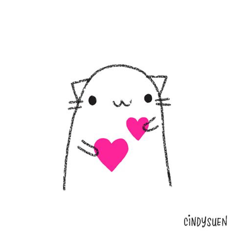 love emoji cat animated on er
