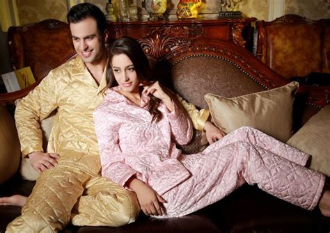 19mm Pure Silk Couple S Pajamase Set With Silk Filler For Men X1831