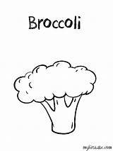 Coloring Broccoli Brocolli sketch template